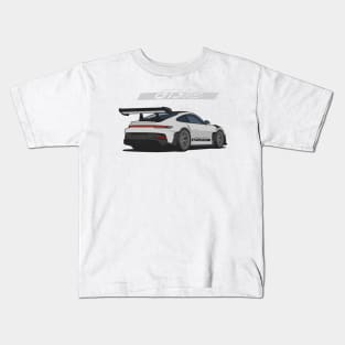 Rear car 911 gt3 rs grey Kids T-Shirt